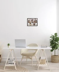 Stupell Industries Musical Trio Abstract Modern Painting Black Framed Giclee Texturized Art Collection By Eric Waugh