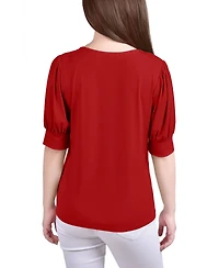 Ny Collection Petite Short Sleeve Balloon Top