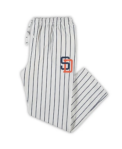 Men's White, Navy San Diego Padres Big and Tall Pinstripe Sleep Pants