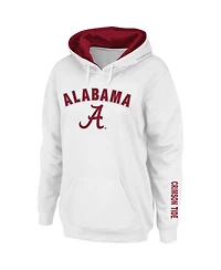 Women's White Alabama Crimson Tide Arch and Logo 1 Pullover Hoodie