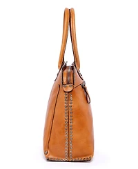 Old Trend Women's Genuine Leather Soul Stud Satchel Bag