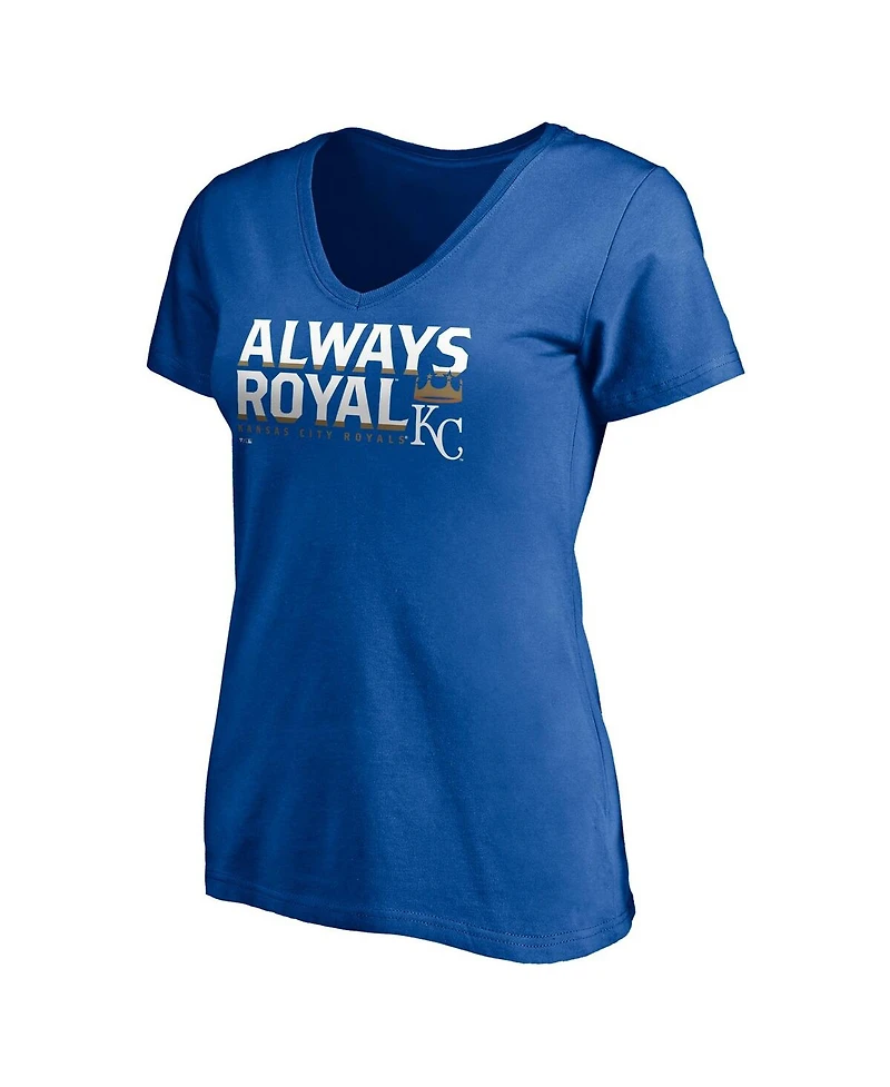 Women's Fanatics Royal Kansas City Royals Hometown V-Neck T-shirt