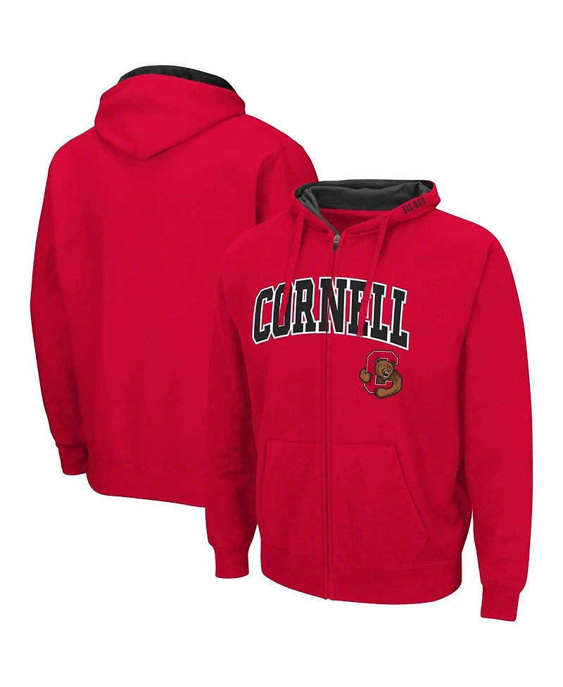 Colosseum Men's Cornell Big Red Arch Logo 3.0 Full-Zip Hoodie