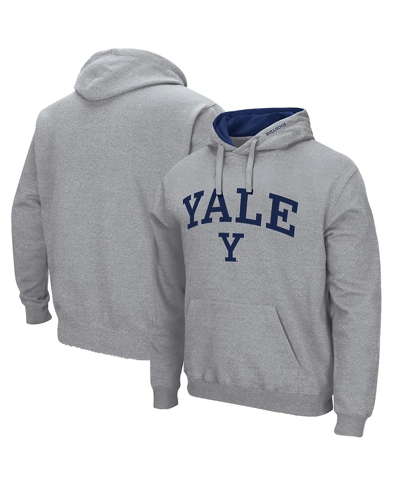Colosseum Men's Yale Bulldogs Arch and Logo Pullover Hoodie