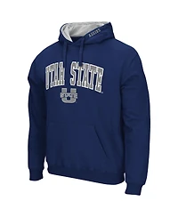 Colosseum Men's Utah State Aggies Arch and Logo Pullover Hoodie