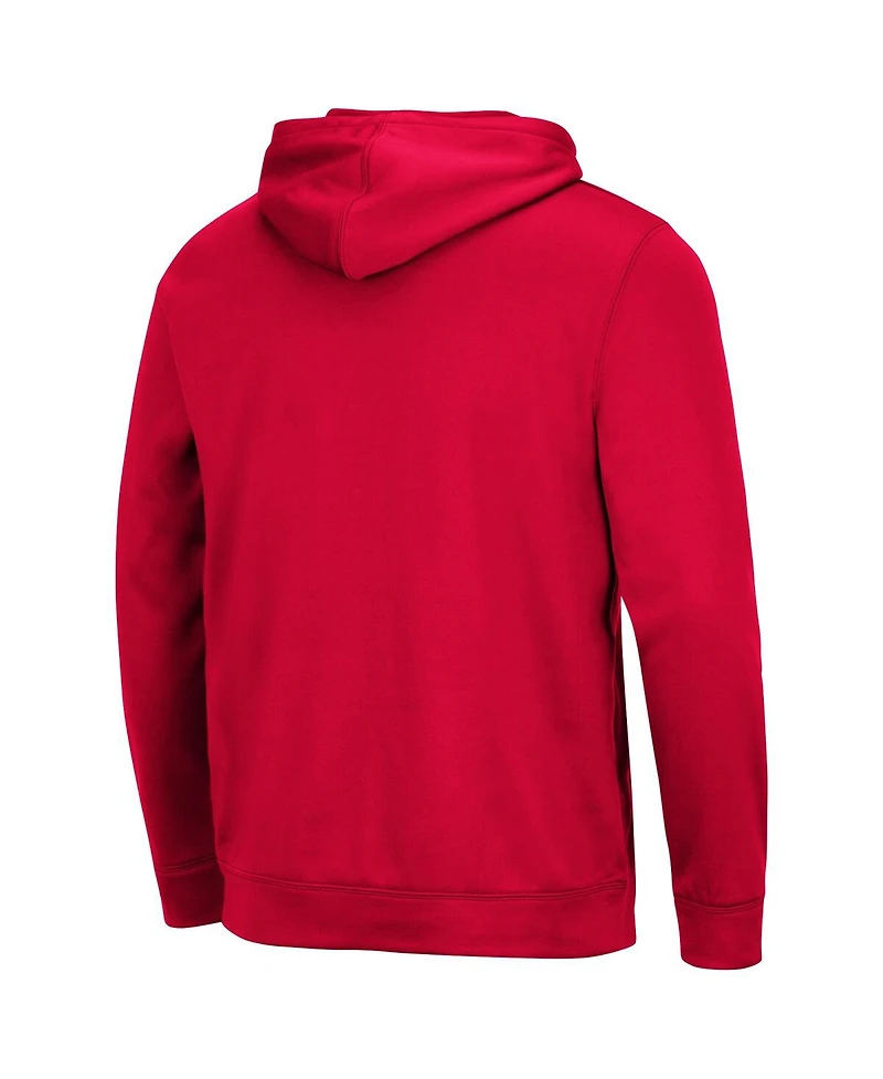Men's Colosseum Red Texas Tech Raiders Lantern Pullover Hoodie