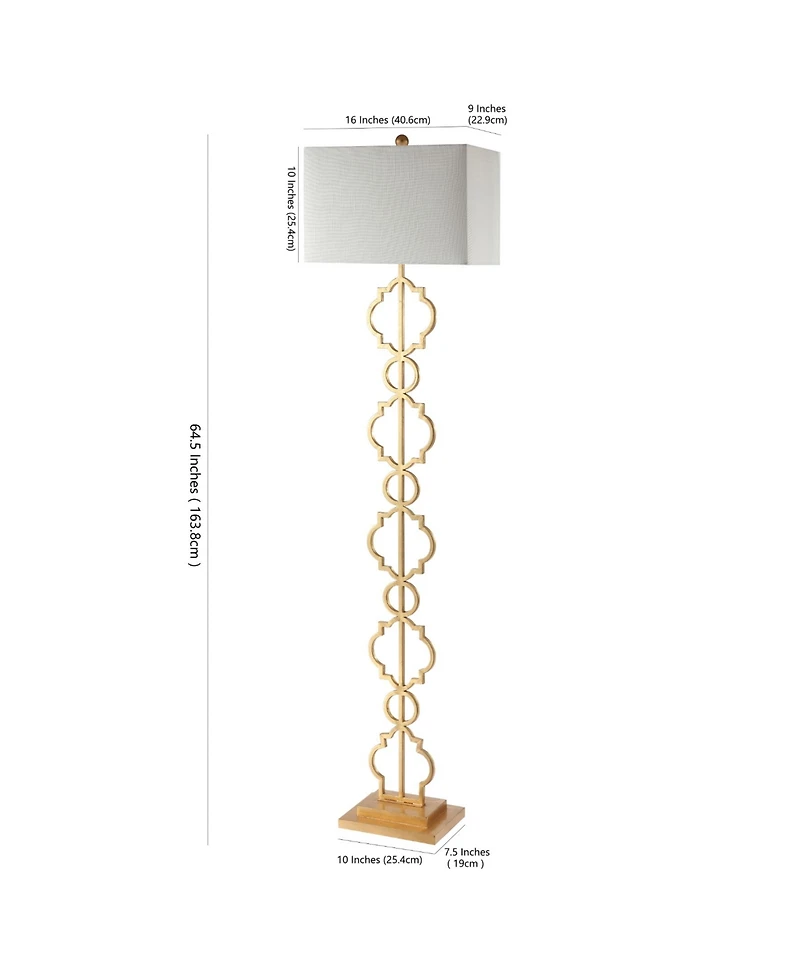 Selina Iron Ogee Trellis Modern Led Floor Lamp