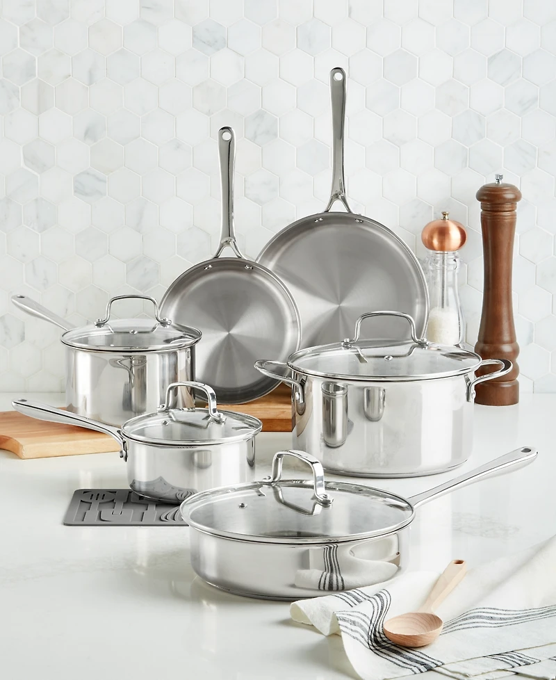 The Cellar Stainless Steel 11-Pc. Cookware Set, Exclusively at Macy's