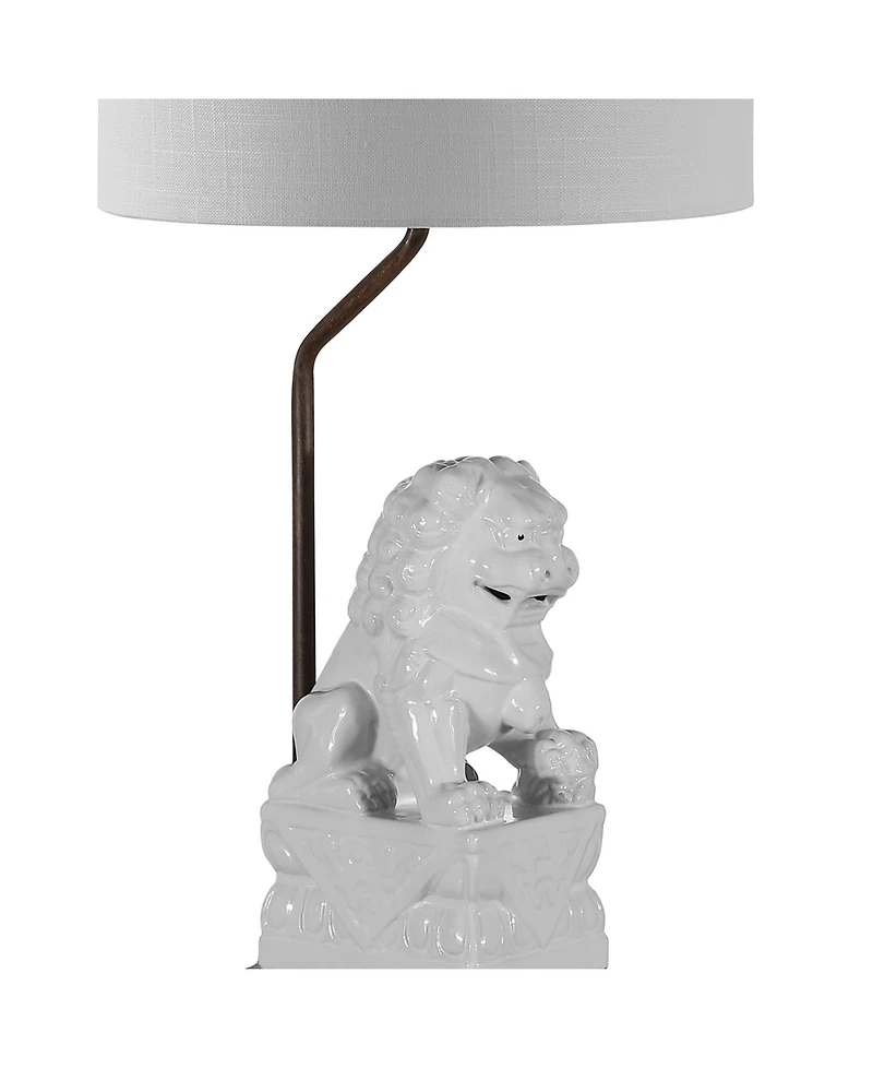 Guardian Lion Ceramic Classic Modern Led Table Lamp