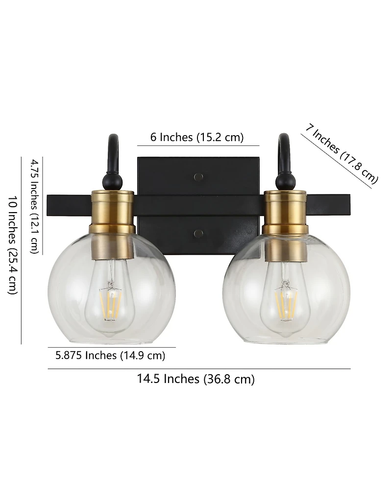 Jonathan Y Marais -Light Rustic Vintage-Inspired Led Vanity Light