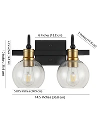 Jonathan Y Marais -Light Rustic Vintage-Inspired Led Vanity Light