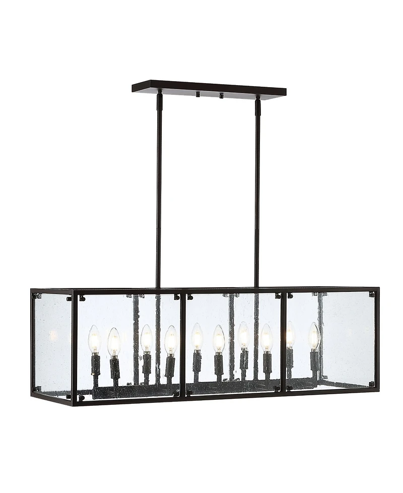 Jonathan Y Paysan Linear 10-Light Adjustable Rustic Farmhouse Led Pendant