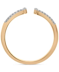 Wrapped Open Bar Cuff Ring (1/10 ct. t.w.) 14k Gold, Created for Macy's