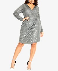 City Chic Plus Razzle Dress