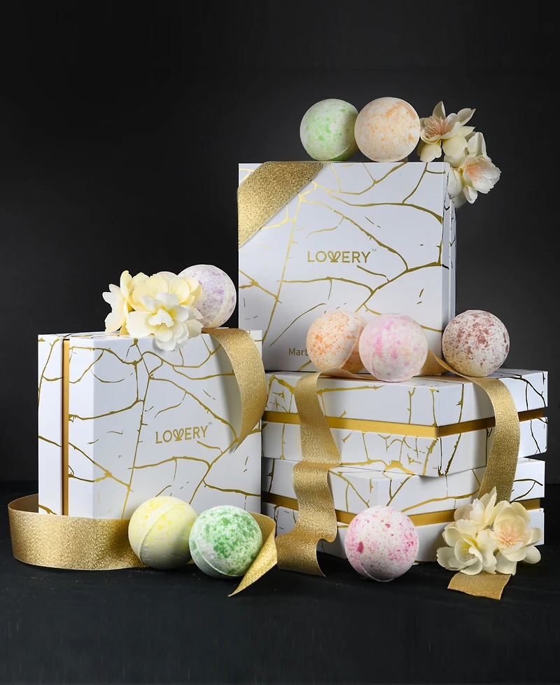 Marble Bath Bombs Set, Handmade Bubble Bath Bombs and Deluxe Bath Bomb Gift Set, 9 Piece