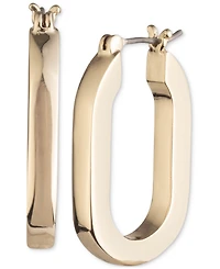 Karl Lagerfeld Paris Gold-Tone Oval Link Hoop Earrings