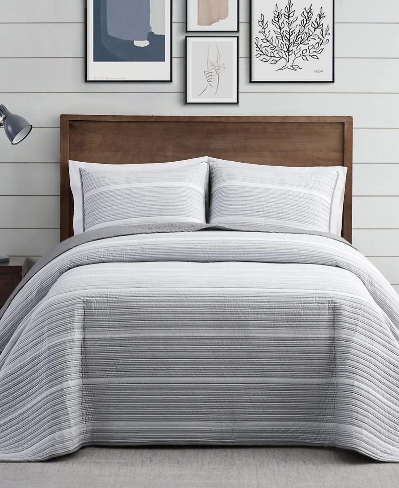 Brooklyn Loom Niari Yarn Dye Stripe 2 Piece Quilt Set, Twin