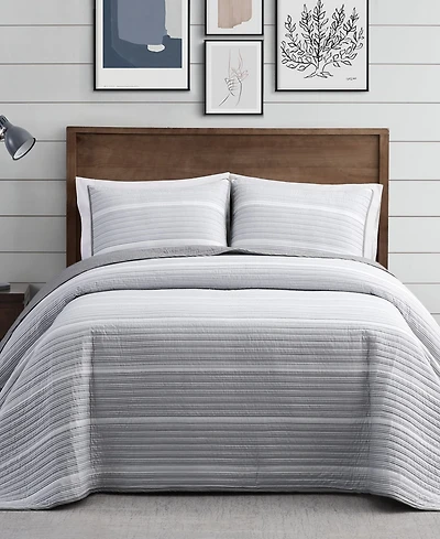 Brooklyn Loom Niari Yarn Dye Stripe 2 Piece Quilt Set, Twin