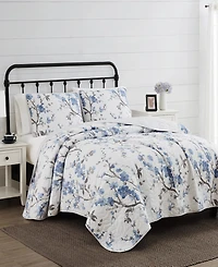 Cannon Kasumi Floral 3 Piece Quilt Set, King