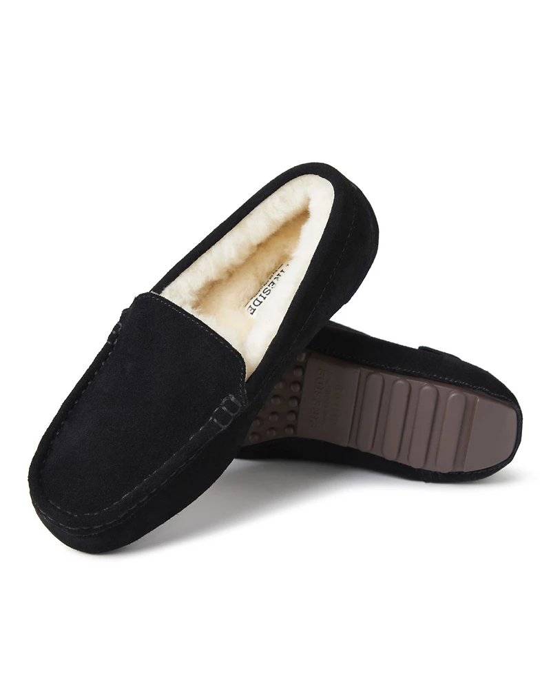 Fireside By Dearfoams Women's Mel Genuine Shearling Moccasin Slipper