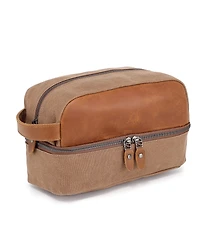Tsd Brand Stone Creek Waxed Canvas Toiletry Bag