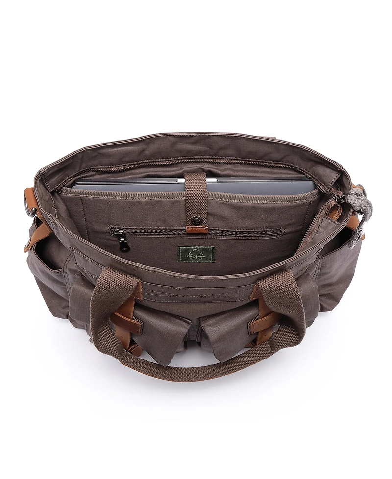 Tsd Brand Urban Light Coated Canvas Tote Bag