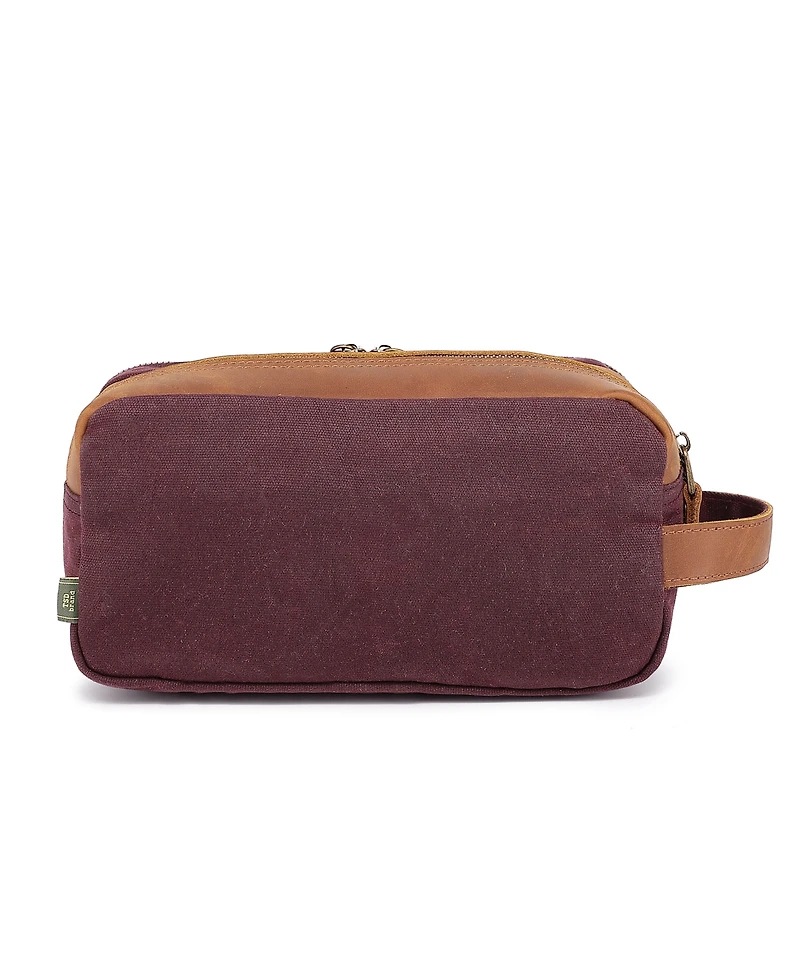 Tsd Brand Turtle Ridge Waxed Canvas Toiletry Bag