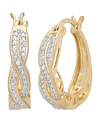 Diamond Accent Infinity Hoop Earrings