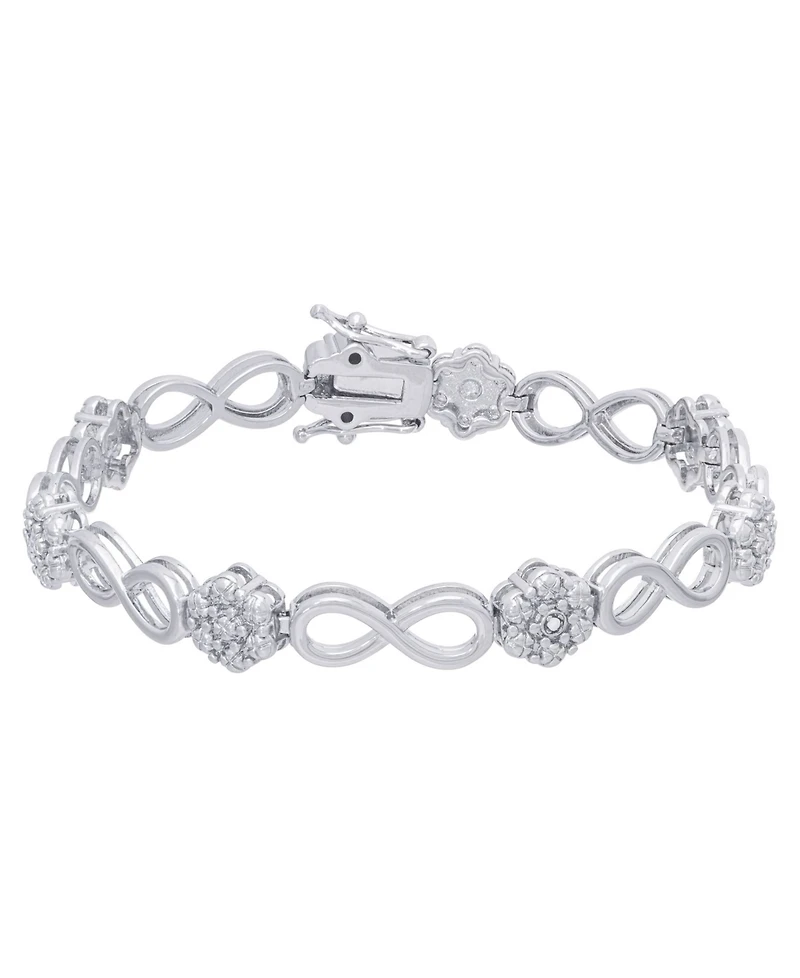 Diamond Accent Infinity Link Bracelet