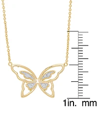 Macy's Women's Diamond Accent Butterfly Necklace