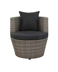Bistro All-Weather Conversation 2 Round Chairs and 18" H Table, Set of 2