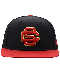 Men's Top of the World Black and Cardinal Usc Trojans Team Color Two-Tone Fitted Hat