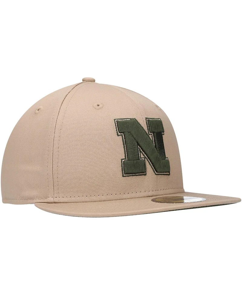 Men's New Era Tan Nebraska Huskers Camel & Rifle 59FIFTY Fitted Hat