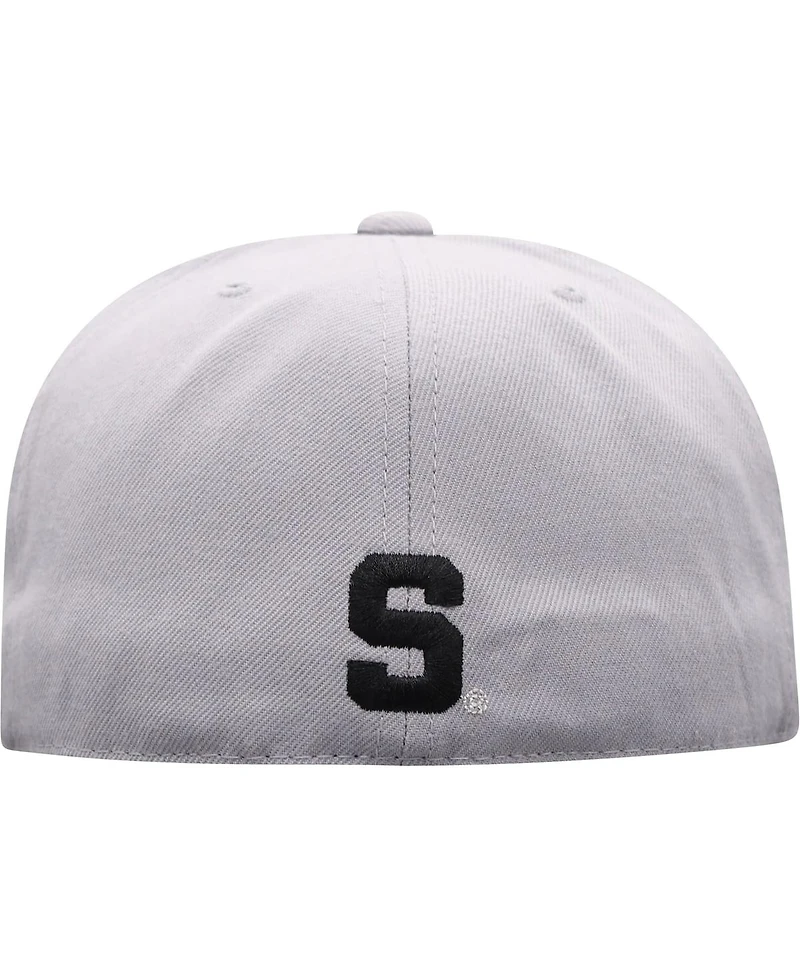 Men's Top of the World Gray Michigan State Spartans Fitted Hat