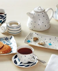 Lenox Blue Bay Porcelain 9 Pc. Tea Set with gold tone accent