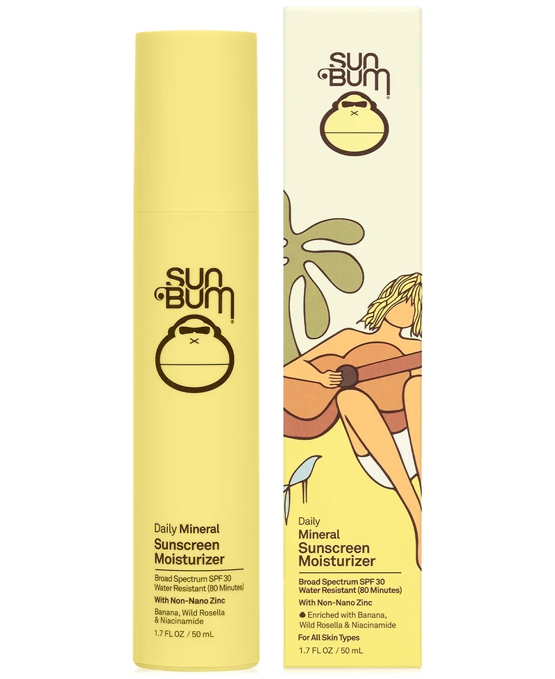 Sun Bum Daily Mineral Sunscreen Moisturizer Spf 30