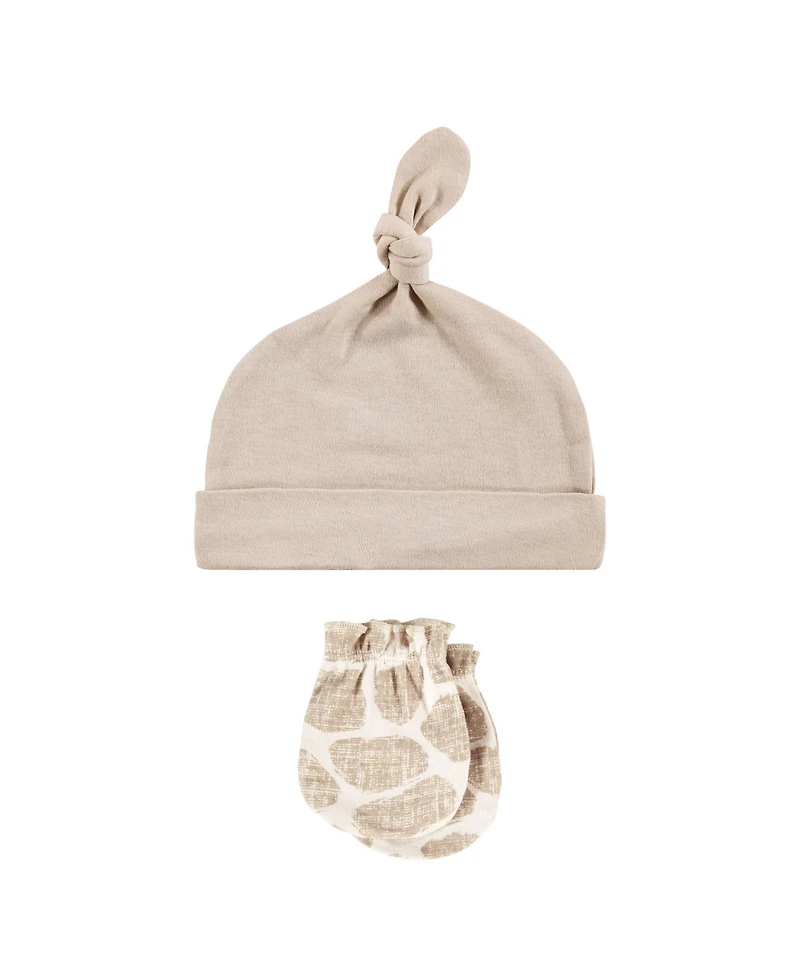 Hudson Baby Boys Unisex 8Pk Cap/Scratch Mitten Set