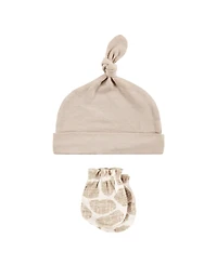 Hudson Baby Boys Unisex 8Pk Cap/Scratch Mitten Set