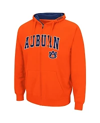 Men's Colosseum Orange Auburn Tigers Arch Logo 3.0 Full-Zip Hoodie