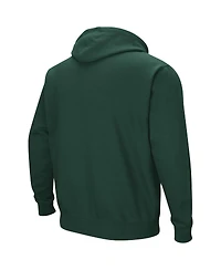 Men's Colosseum Green Colorado State Rams Arch And Logo Pullover Hoodie
