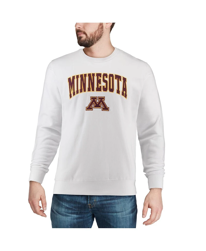 Colosseum Men's Minnesota Golden Gophers Arch & Logo Crew Neck Sweatshirt