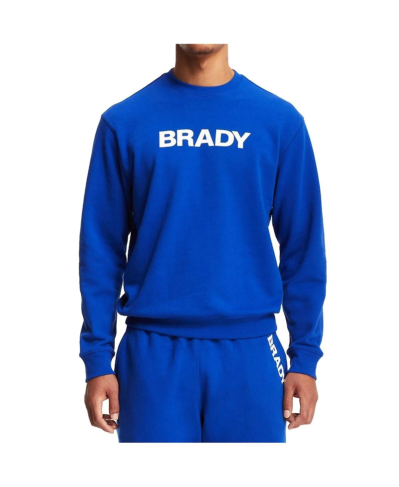 Men's Brady Blue Wordmark Pullover Sweatshirt