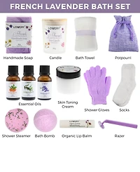 Lovery 17-Pc. French Lavender Relaxation Spa Bath & Body Gift Set