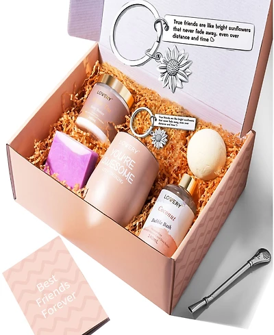 Best Friend Gifts Bath and Body Kit Handmade Beauty Personal Care Gift Set, 8 Piece