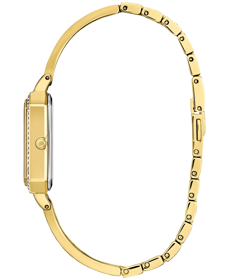 Citizen Eco-Drive Women's Crystal Gold-Tone Stainless Steel Bangle Bracelet Watch 23mm