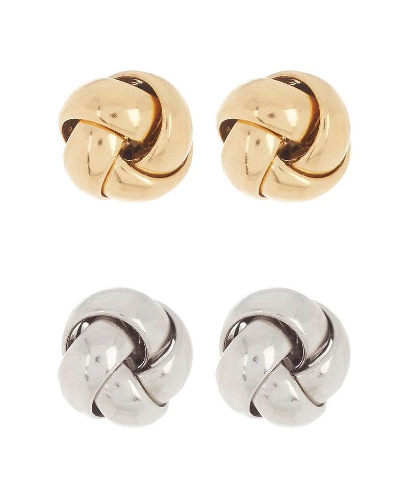 Adornia Knot Stud Earring Set