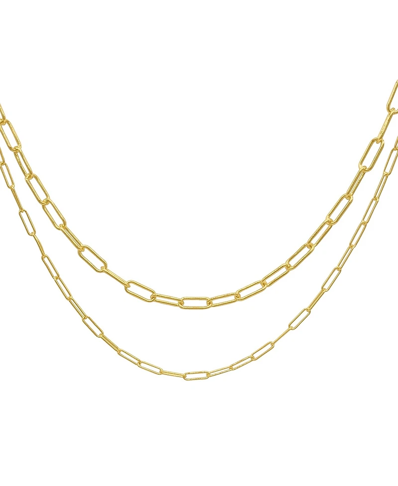 Adornia Paper Clip Chain Set