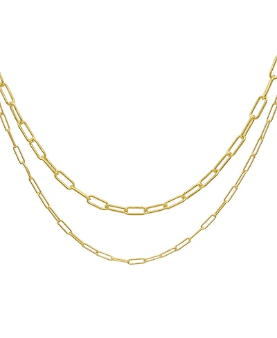 Adornia Paper Clip Chain Set