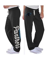 Women's G-iii 4Her by Carl Banks Black Carolina Panthers Scrimmage Fleece Pants