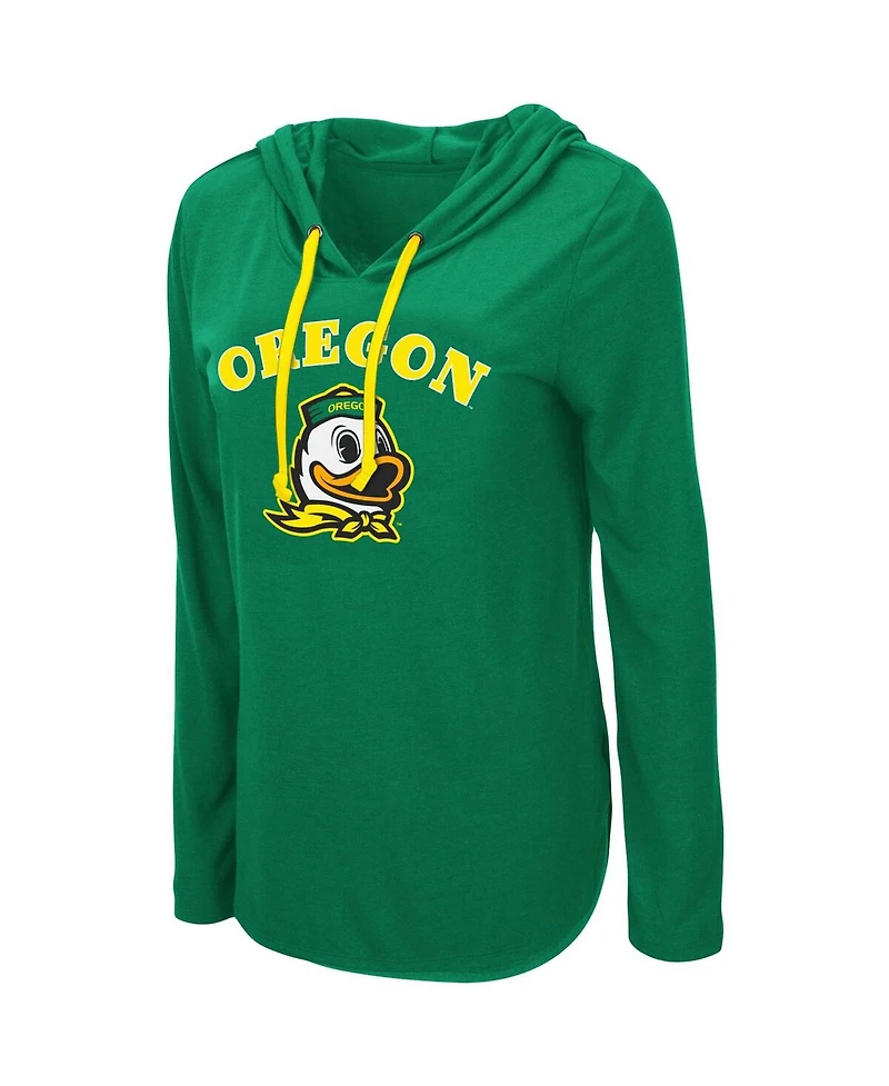 Women's Colosseum Green Oregon Ducks My Lover Hoodie Long Sleeve T-shirt